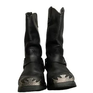 dingo | Shoes | Dingo Chopper Mens Black Leather Biker Boots  display picture 2